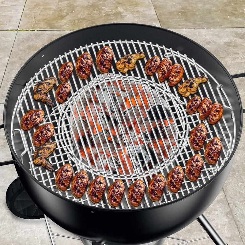 Skyflame 2 PCS Stainless Steel Charcoal Basket Holder, 2-IN-1 BBQ Grilling Accessories Compatible with Weber/Napoleon 22" / 26" Kettle Grill - Image 5